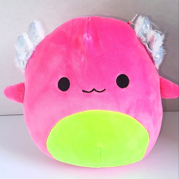 ARCHIE 🦎 Blacklight Hot Pink Axolotl Original Squishmallow by KellyToy NWT - Picture 1 of 8